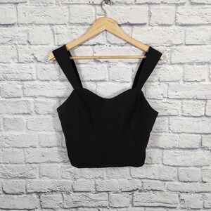 Anthropologie Sunday in Brooklyn black zip crop tank